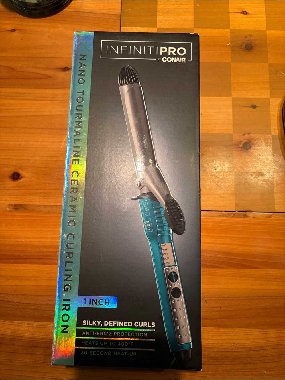 InfinitiPRO 1" Teal Curling Iron - Nano Tourmaline Ceramic